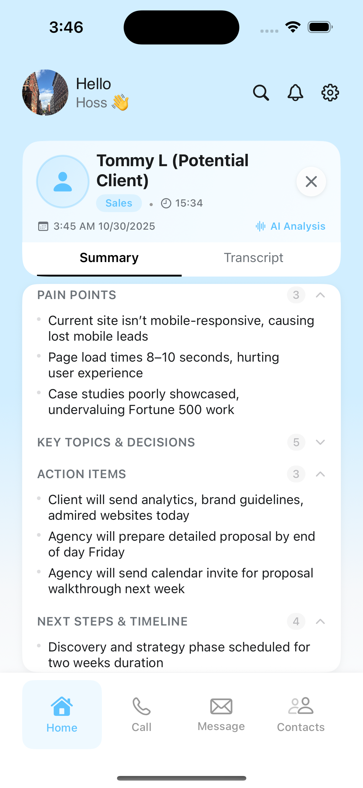 CEEBS AI Summary View